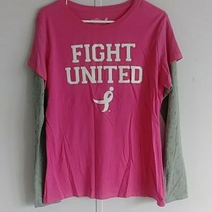 Long Sleeve Breast Cancer Shirt.  NWOT